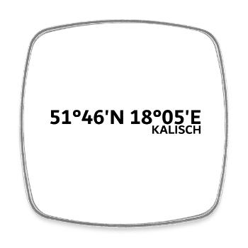Kalisch coordinates - Square fridge magnet - white - Front
