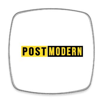 post postbote flaschenpost postmodern - Viereckiger Kühlschrankmagnet - Weiß - Vorne