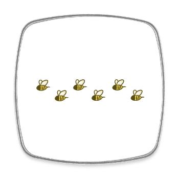 bees bee animals insects - Square fridge magnet - white - Front