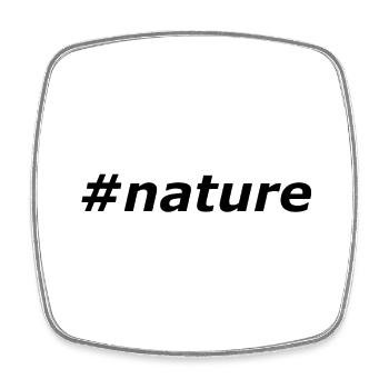 #nature - Square fridge magnet - white - Front