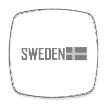 Tactical Grey Schweden - Viereckiger Kühlschrankmagnet - Weiß - Vorne