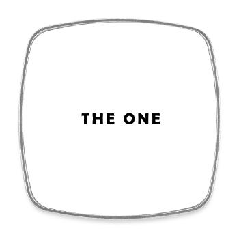 THE ONE Schwarz - Viereckiger Kühlschrankmagnet - Weiß - Vorne