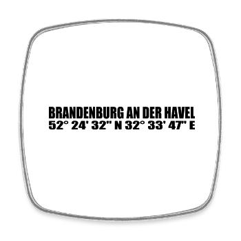 Brandenburg an der Havel Koordinaten - Viereckiger Kühlschrankmagnet - Weiß - Vorne