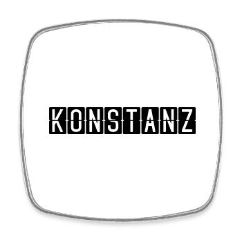 Konstanz Flughafentafel - Viereckiger Kühlschrankmagnet - Weiß - Vorne