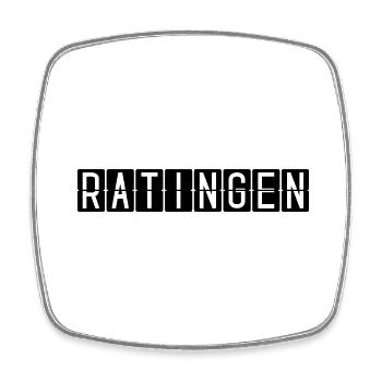 Ratingen Flughafentafel - Viereckiger Kühlschrankmagnet - Weiß - Vorne