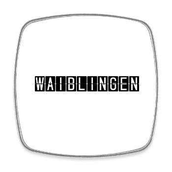 Panneau de l’aéroport de Waiblingen - Magnet carré - blanc - Devant