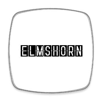 Elmshorn Flughafentafel - Viereckiger Kühlschrankmagnet - Weiß - Vorne