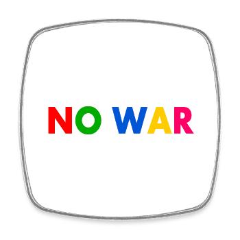 No war - Magnet carré - blanc - Devant