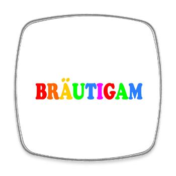 bräutigam - Viereckiger Kühlschrankmagnet - Weiß - Vorne