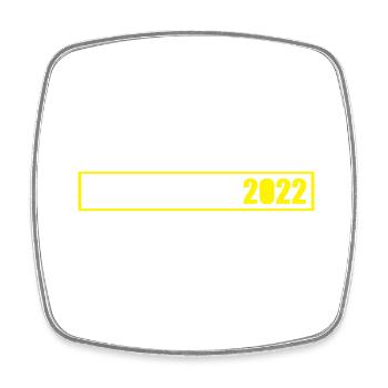 Apres Ski 2022 - Viereckiger Kühlschrankmagnet - Weiß - Vorne