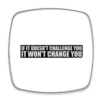 Workout Fitness Motivation Quote - Square fridge magnet - white - Front