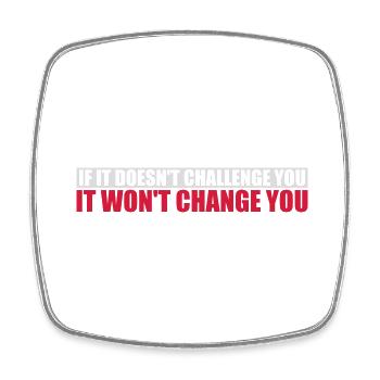 Workout Fitness Motivation Quote - Square fridge magnet - white - Front