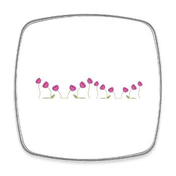 rose rose rose fleur symbole plante - Magnet carré - blanc - Devant