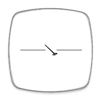 icehockey linie icon - Viereckiger Kühlschrankmagnet - Weiß - Vorne