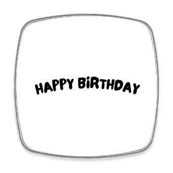 Happy Birthday - Viereckiger Kühlschrankmagnet - Weiß - Vorne