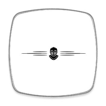 Ligne de casques Knight - Magnet carré - blanc - Devant