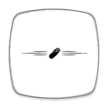 Sandwich symbol Linie - Viereckiger Kühlschrankmagnet - Weiß - Vorne