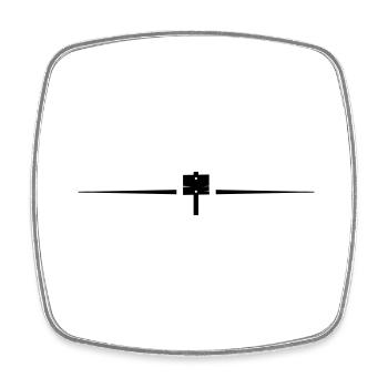 Directions Line - Square fridge magnet - white - Front