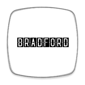Bradford Airport Sign - Square fridge magnet - white - Front