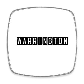 Warrington Airport Sign - Square fridge magnet - white - Front