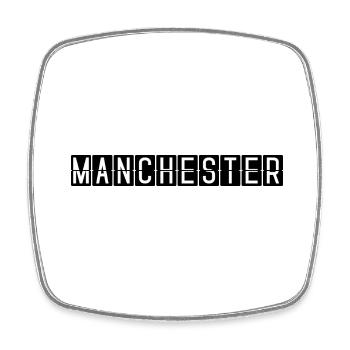 Manchester Airport Sign - Square fridge magnet - white - Front