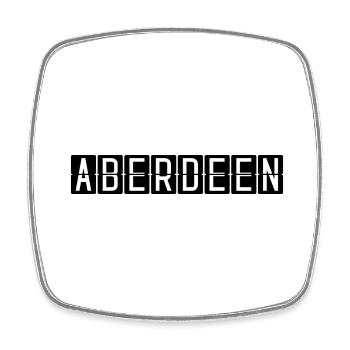 Aberdeen Flughafentafel - Viereckiger Kühlschrankmagnet - Weiß - Vorne