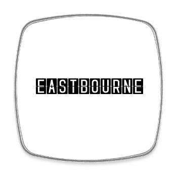 Eastbourne Flughafentafel - Viereckiger Kühlschrankmagnet - Weiß - Vorne