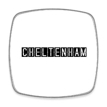 Cheltenham Flughafentafel - Viereckiger Kühlschrankmagnet - Weiß - Vorne