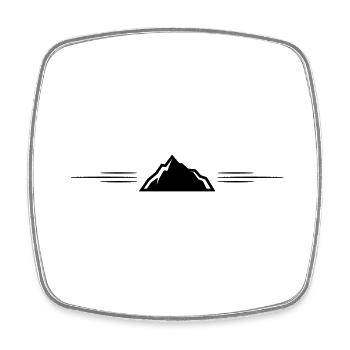 Mountain Icon Line - Square fridge magnet - white - Front