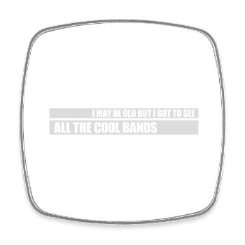I may be old - Square fridge magnet - white - Front