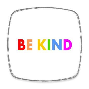 Be kind - Square fridge magnet - white - Front