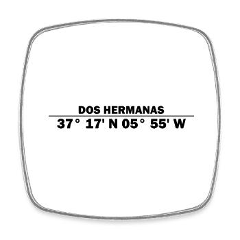 Dos Hermanas Koordinaten - Viereckiger Kühlschrankmagnet - Weiß - Vorne