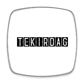 Tekirdağ Flughafentafel - Viereckiger Kühlschrankmagnet - Weiß - Vorne
