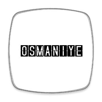 Osmaniye Airport Sign - Square fridge magnet - white - Front