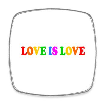 Love is love - Square fridge magnet - white - Front