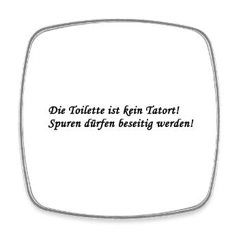 WC - Toiletten Tatort - Viereckiger Kühlschrankmagnet - Weiß - Vorne