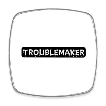 TROUBLEMAKER - Viereckiger Kühlschrankmagnet - Weiß - Vorne