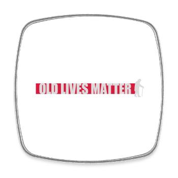 old lives matter quote - Square fridge magnet - white - Front