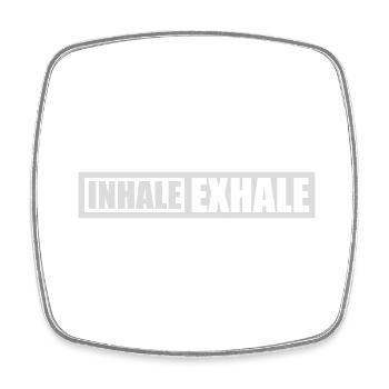 inhale exhale yoga Zitat - Viereckiger Kühlschrankmagnet - Weiß - Vorne