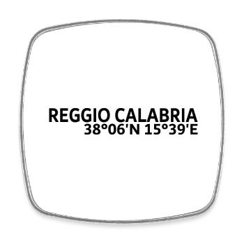 Coordonnées de Reggio Calabria - Magnet carré - blanc - Devant
