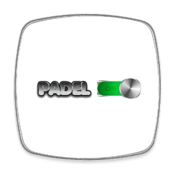 Padel Gift for padel players - Square fridge magnet - white - Front