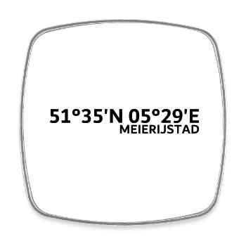 Coordonnées de Meierijstad - Magnet carré - blanc - Devant