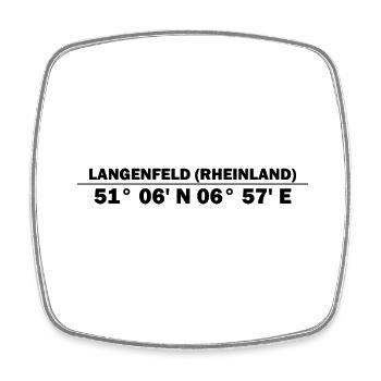 Coordonnées de Langenfeld (Rhénanie) - Magnet carré - blanc - Devant