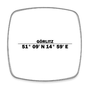 Gorlitz Coordinates - Square fridge magnet - white - Front