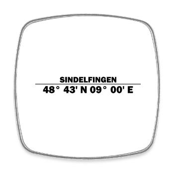 Coordonnées de Sindelfingen - Magnet carré - blanc - Devant