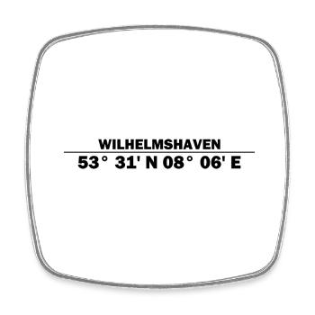 Wilhelmshaven Koordinaten - Viereckiger Kühlschrankmagnet - Weiß - Vorne