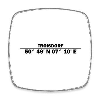 Coordonnées de Troisdorf - Magnet carré - blanc - Devant