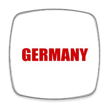Germany - Magnet carré - blanc - Devant