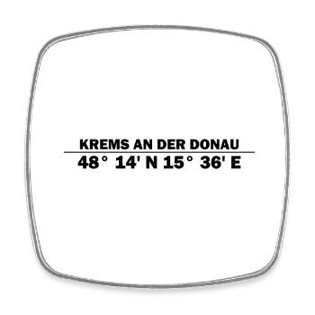 Krems an der Donau coordinates - Square fridge magnet - white - Front