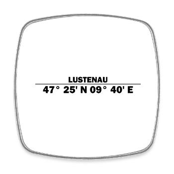 Lustenau coordinates - Square fridge magnet - white - Front